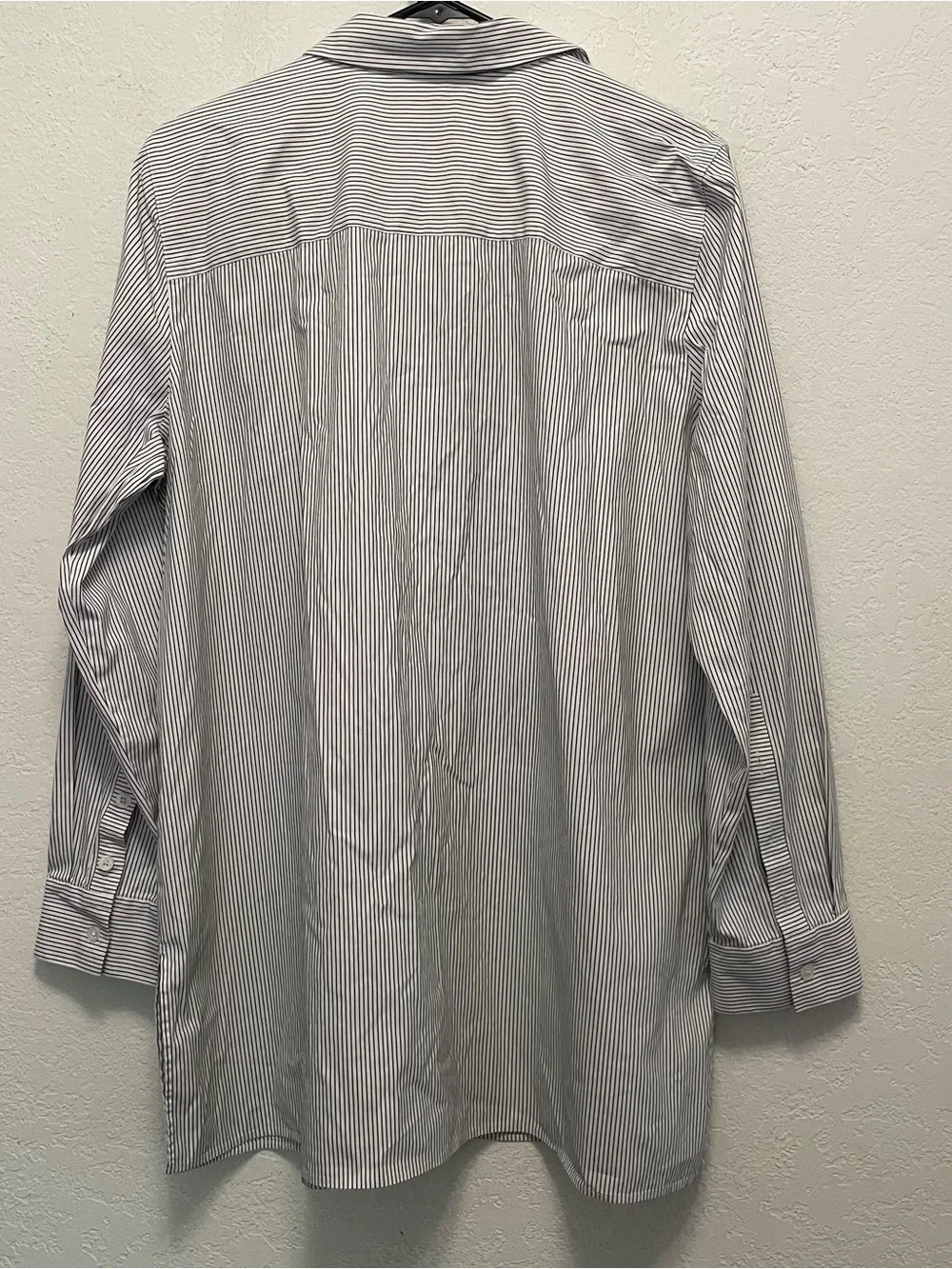 Lafayette 148 New York Black & White Pinstripe Button Down Shirt Blouse Sz XL - Picture 5 of 6